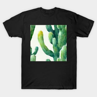 Watercolor cactus plant cactus pattern T-Shirt